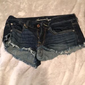 American Eagle Frayed Denim Shorts